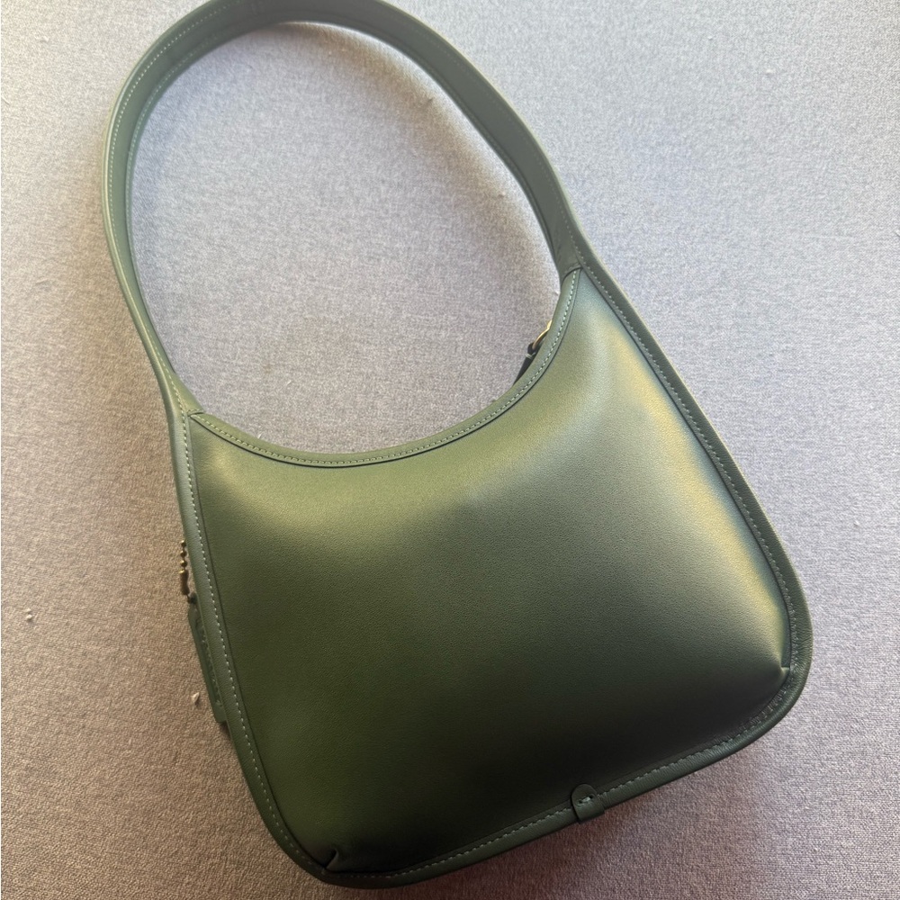 Coach Dark Green Leather Shoulder Bag